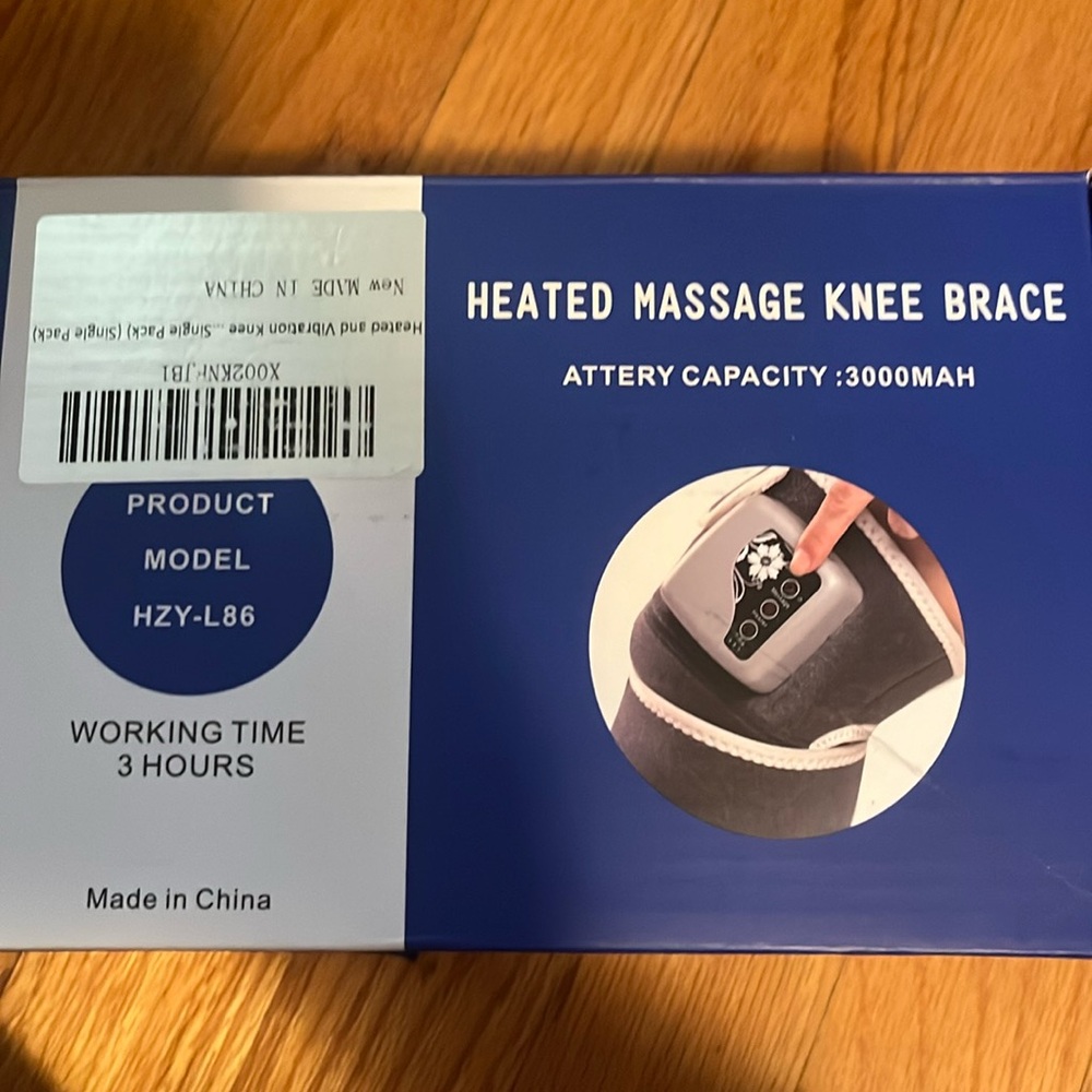 Heated massage knee brace